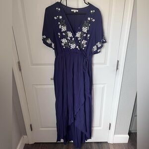 JessaKae Navy Floral dress, size medium.